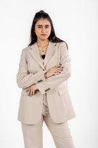 Beige Three-Pieces Suit