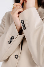 Beige Three-Pieces Suit