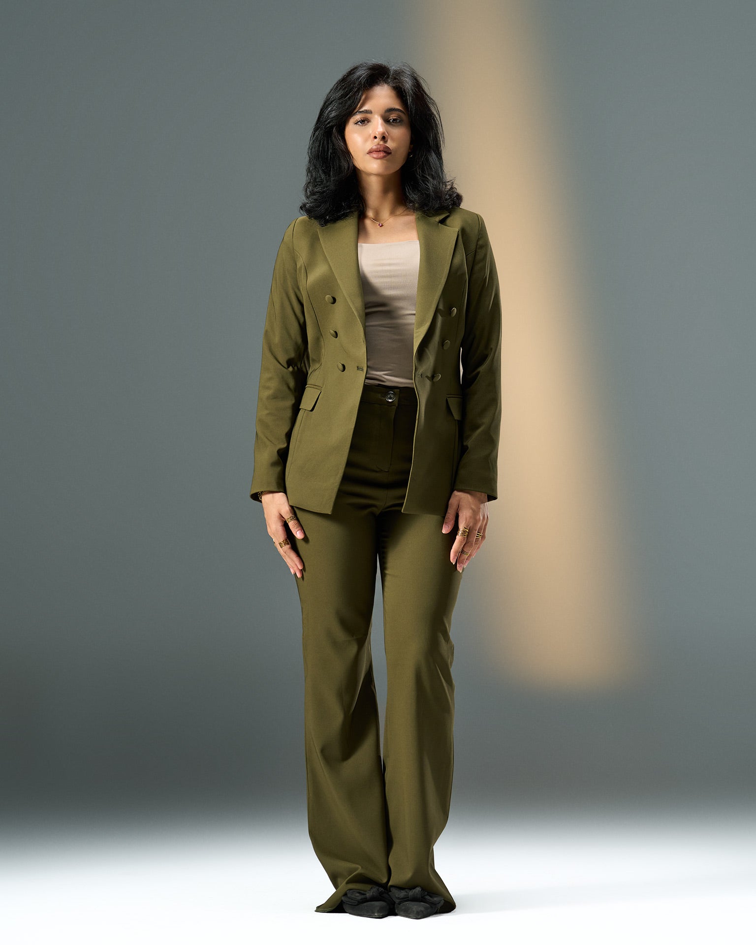 Monarch Tailored Suit – Olive Green