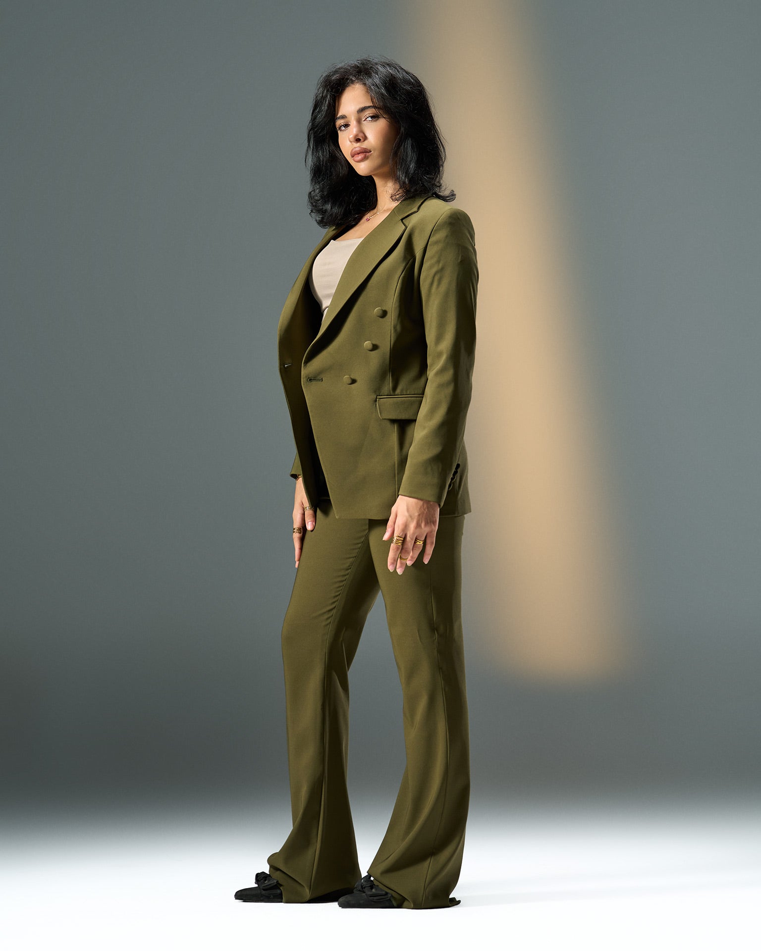 Monarch Tailored Suit – Olive Green