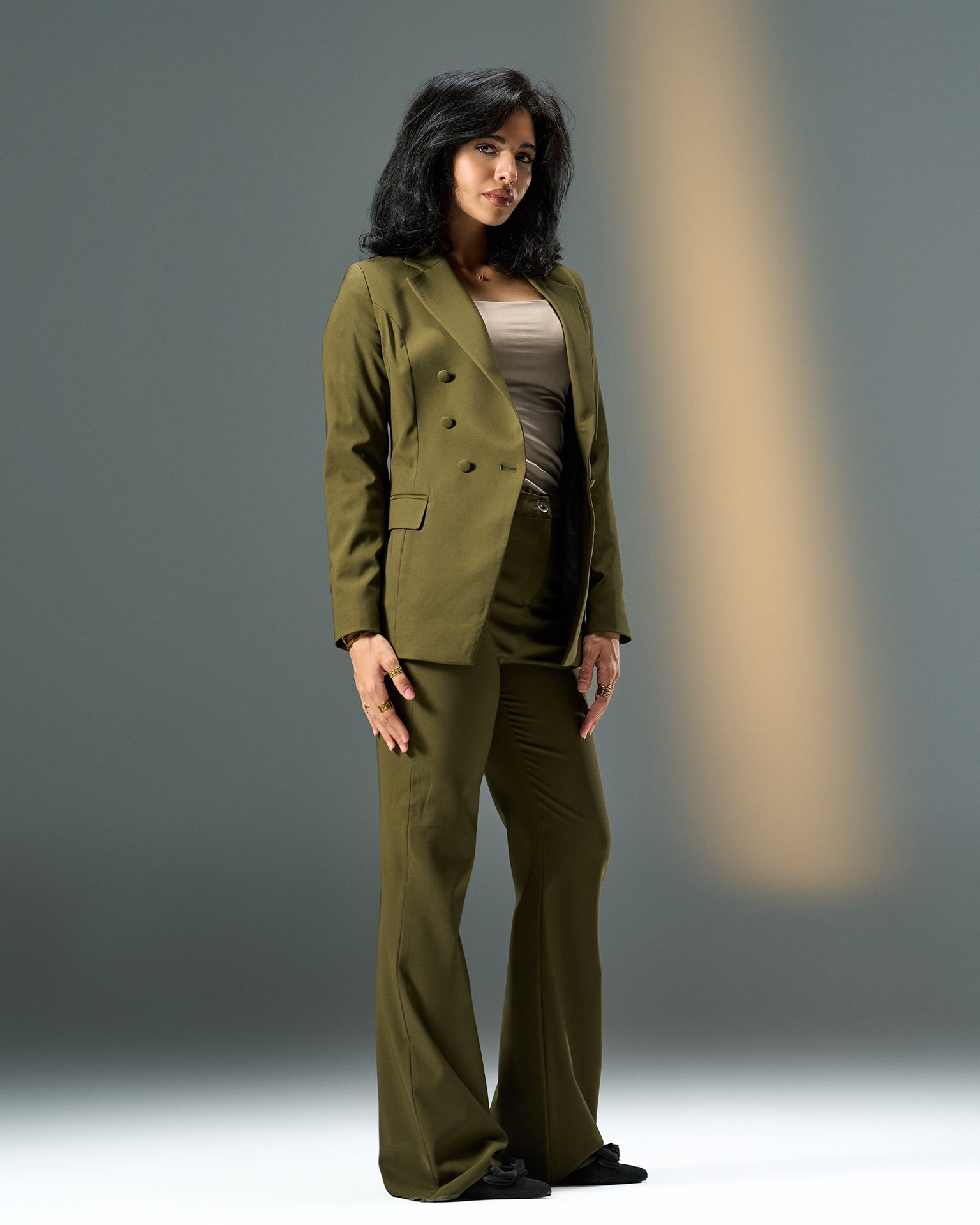 Monarch Tailored Suit – Olive Green