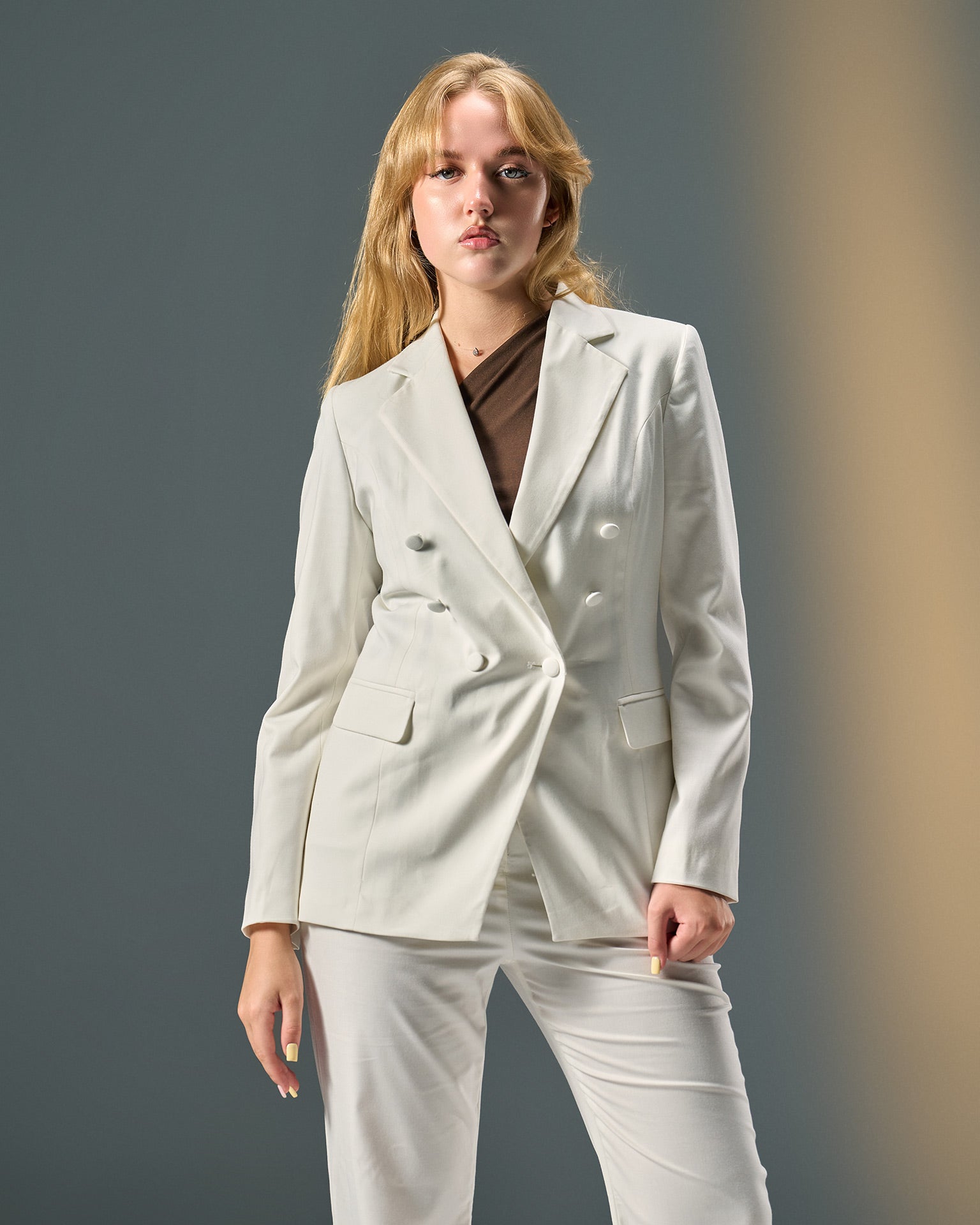 Linen Tailored Suit – Off-White