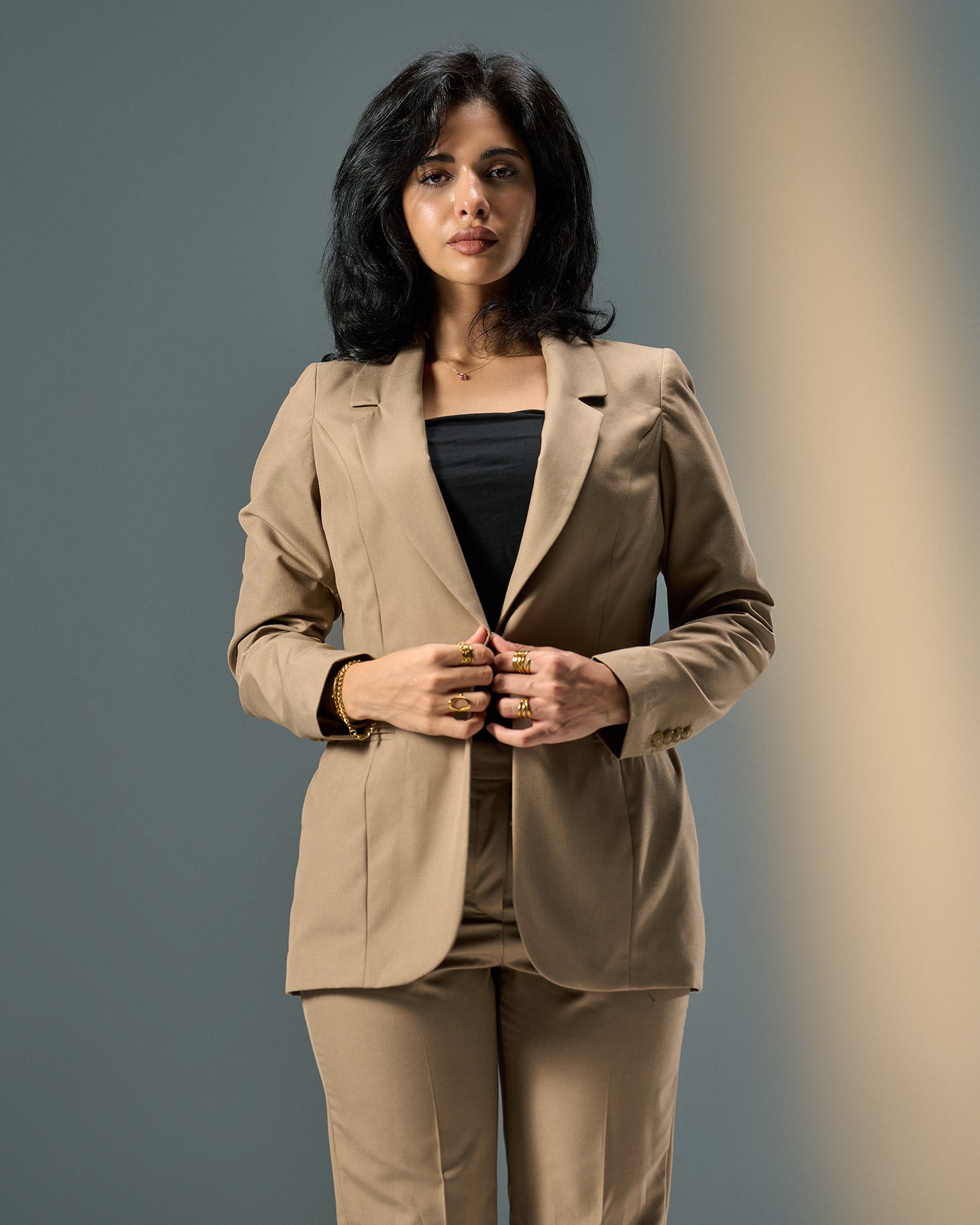 Prestige Tailored Suit – Beige