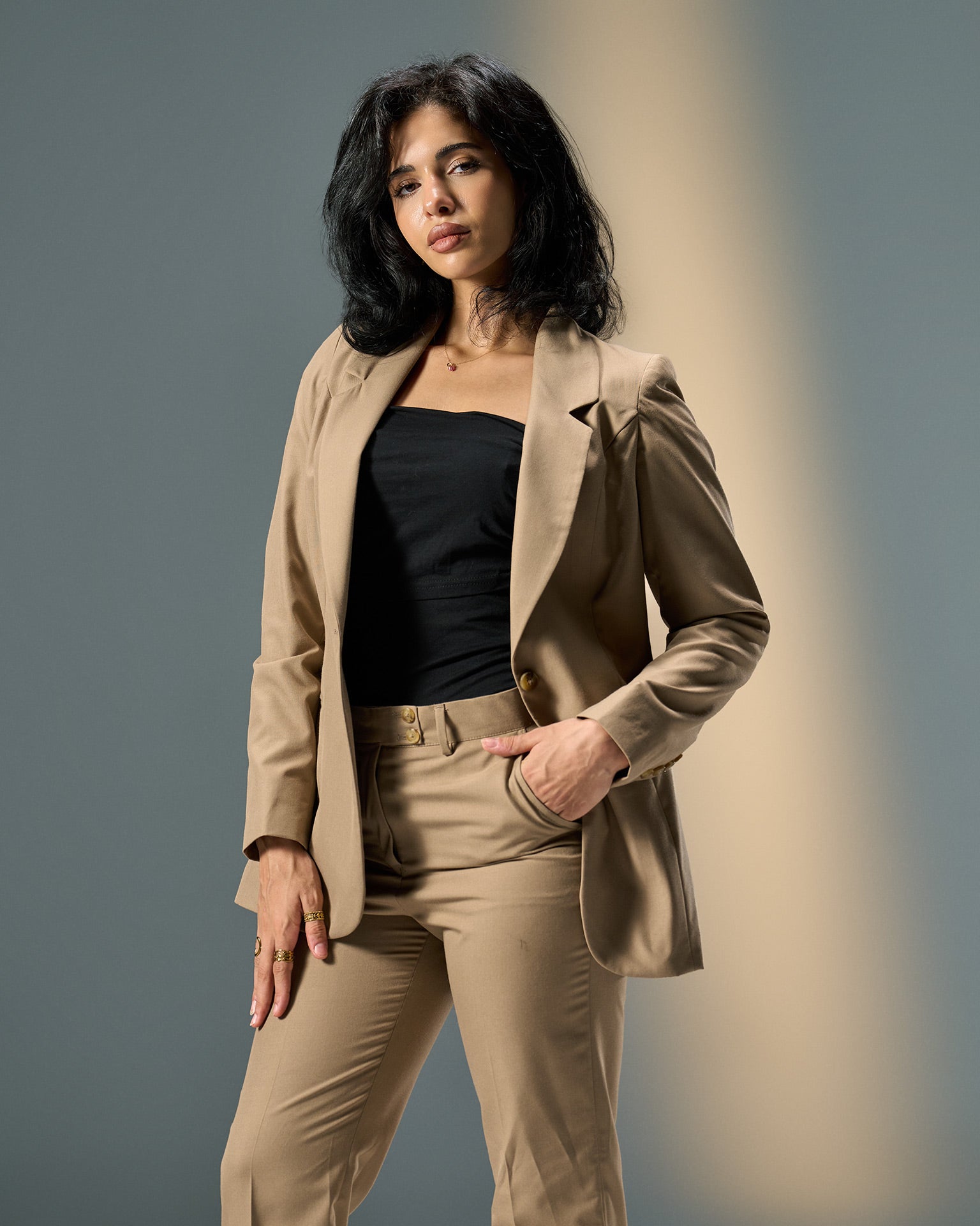 Prestige Tailored Suit – Beige