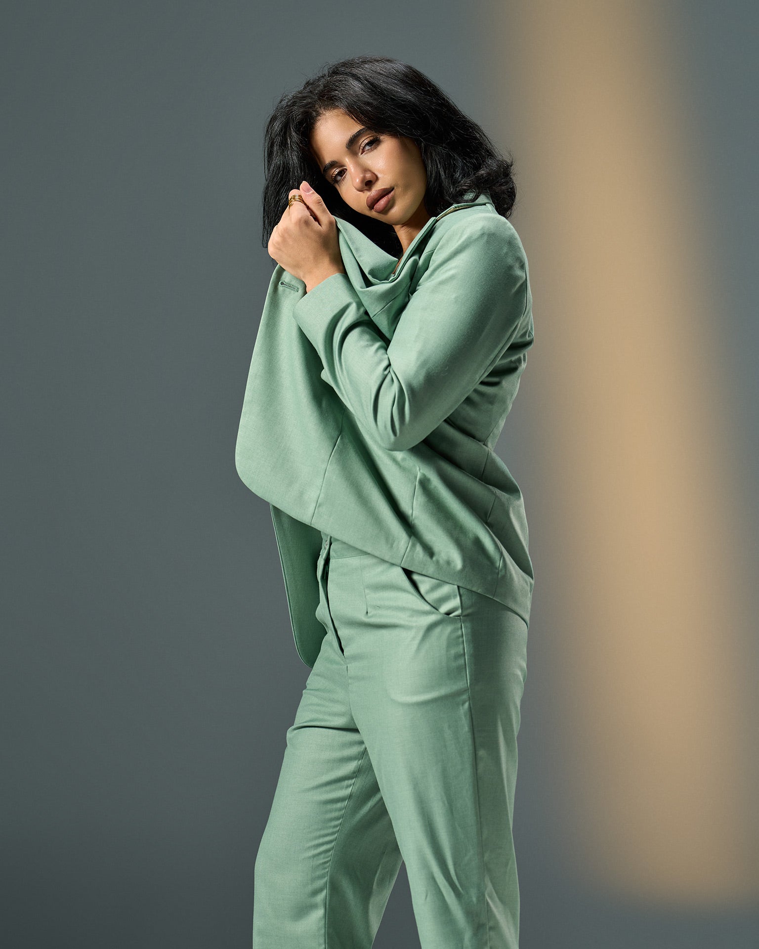 Prestige Tailored Suit – Mint Green