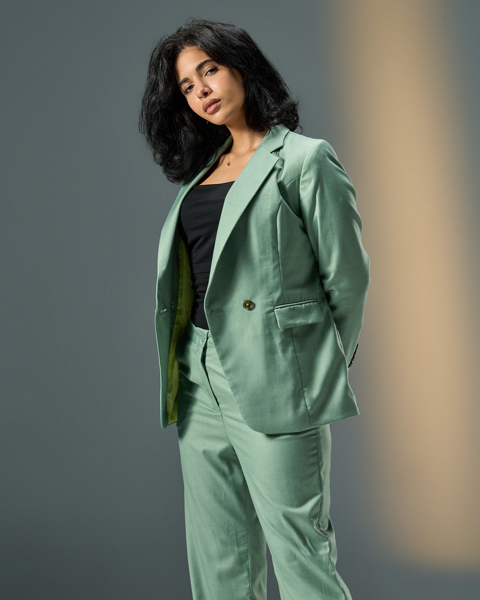 Prestige Tailored Suit – Mint Green