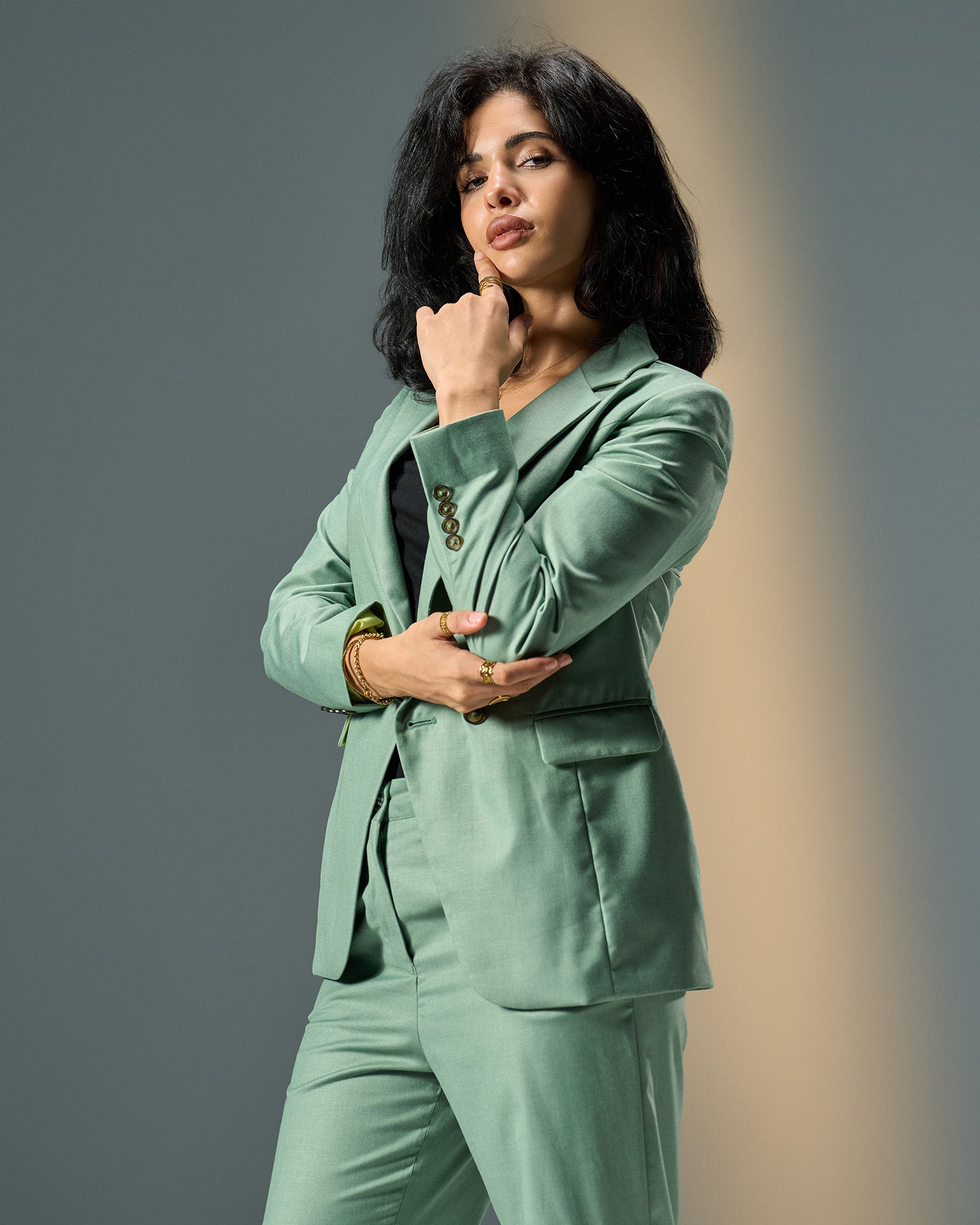 Prestige Tailored Suit – Mint Green