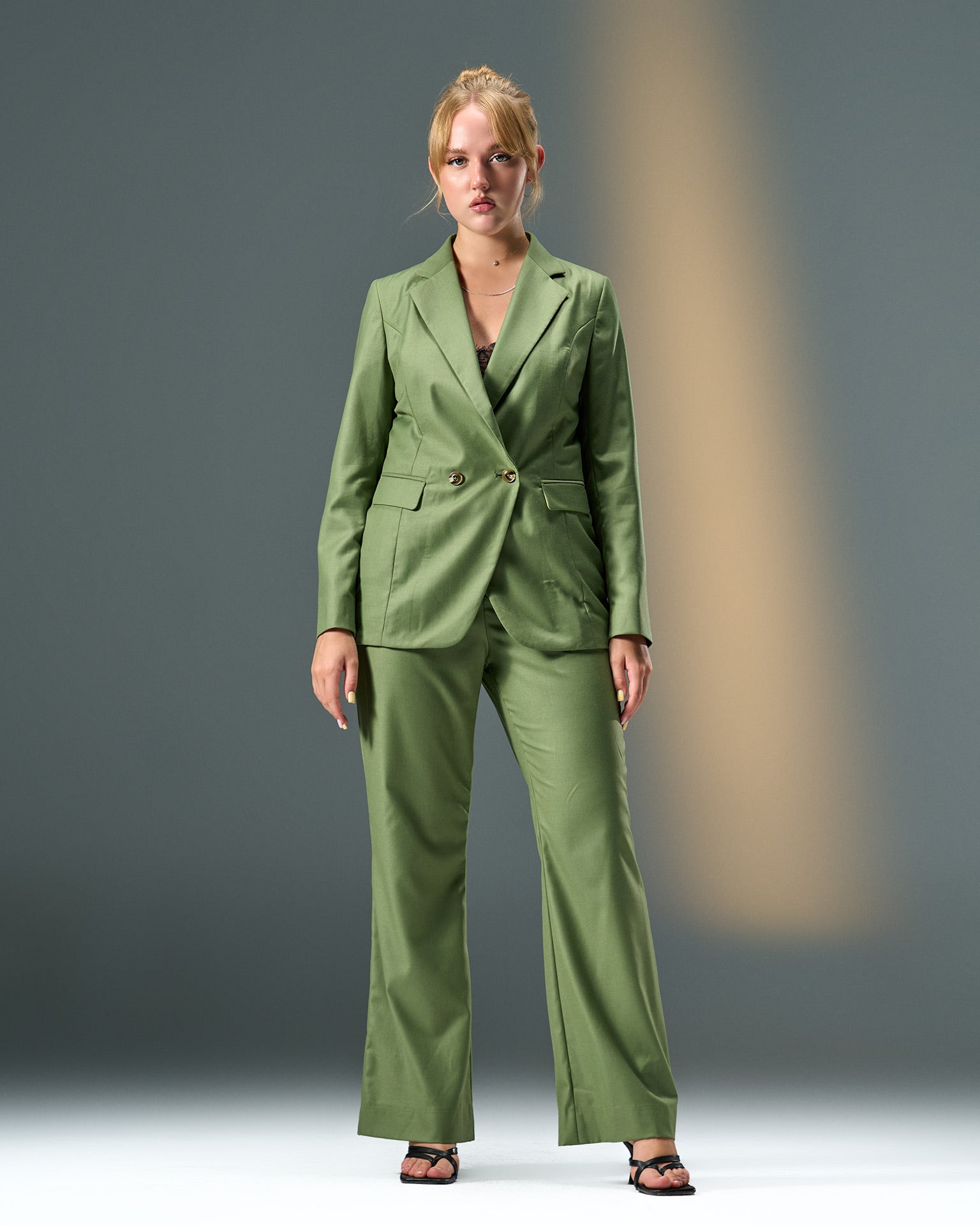 بدلة Linen Tailored – أخضر تفاحي