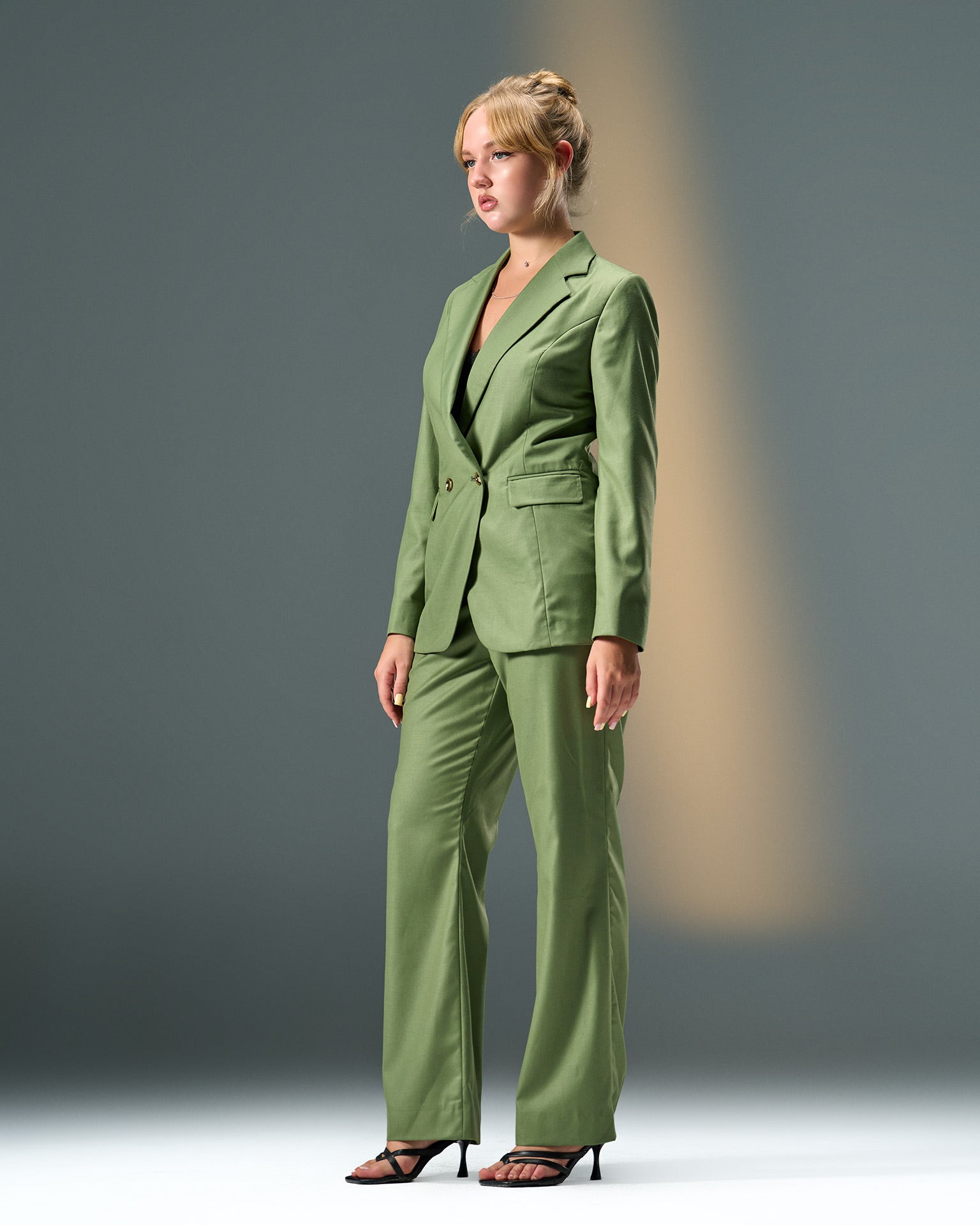 بدلة Linen Tailored – أخضر تفاحي