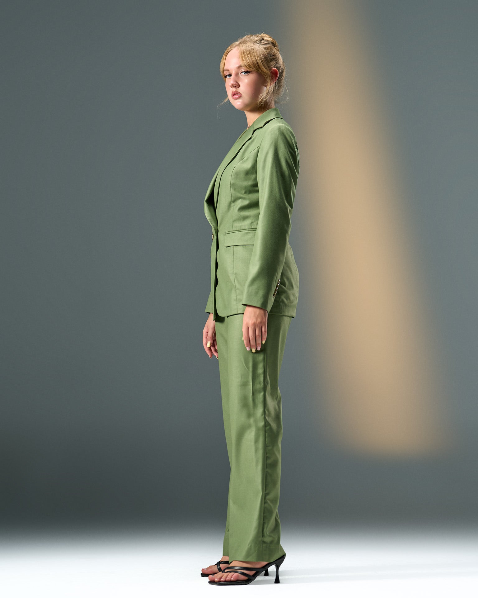 بدلة Linen Tailored – أخضر تفاحي