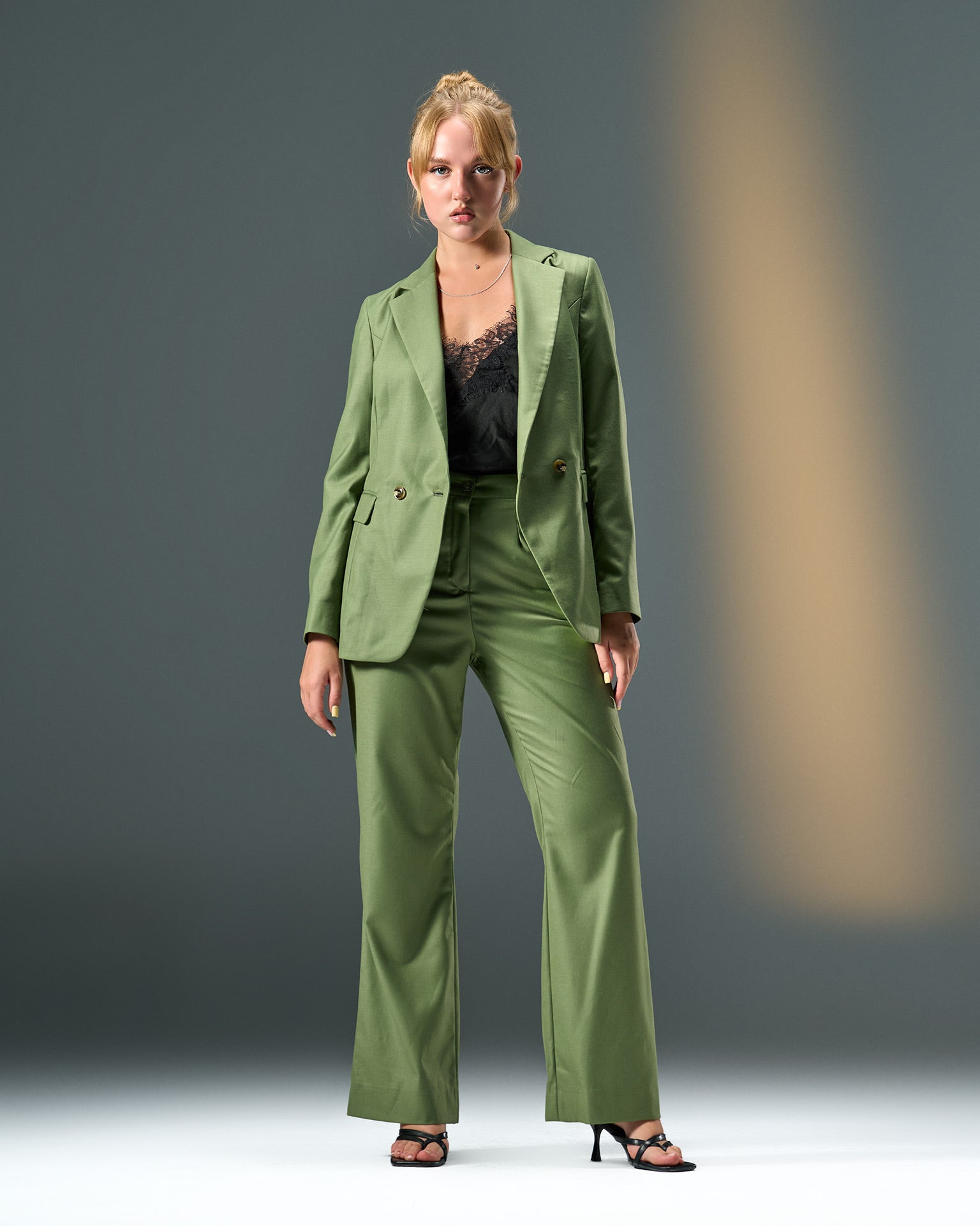 بدلة Linen Tailored – أخضر تفاحي