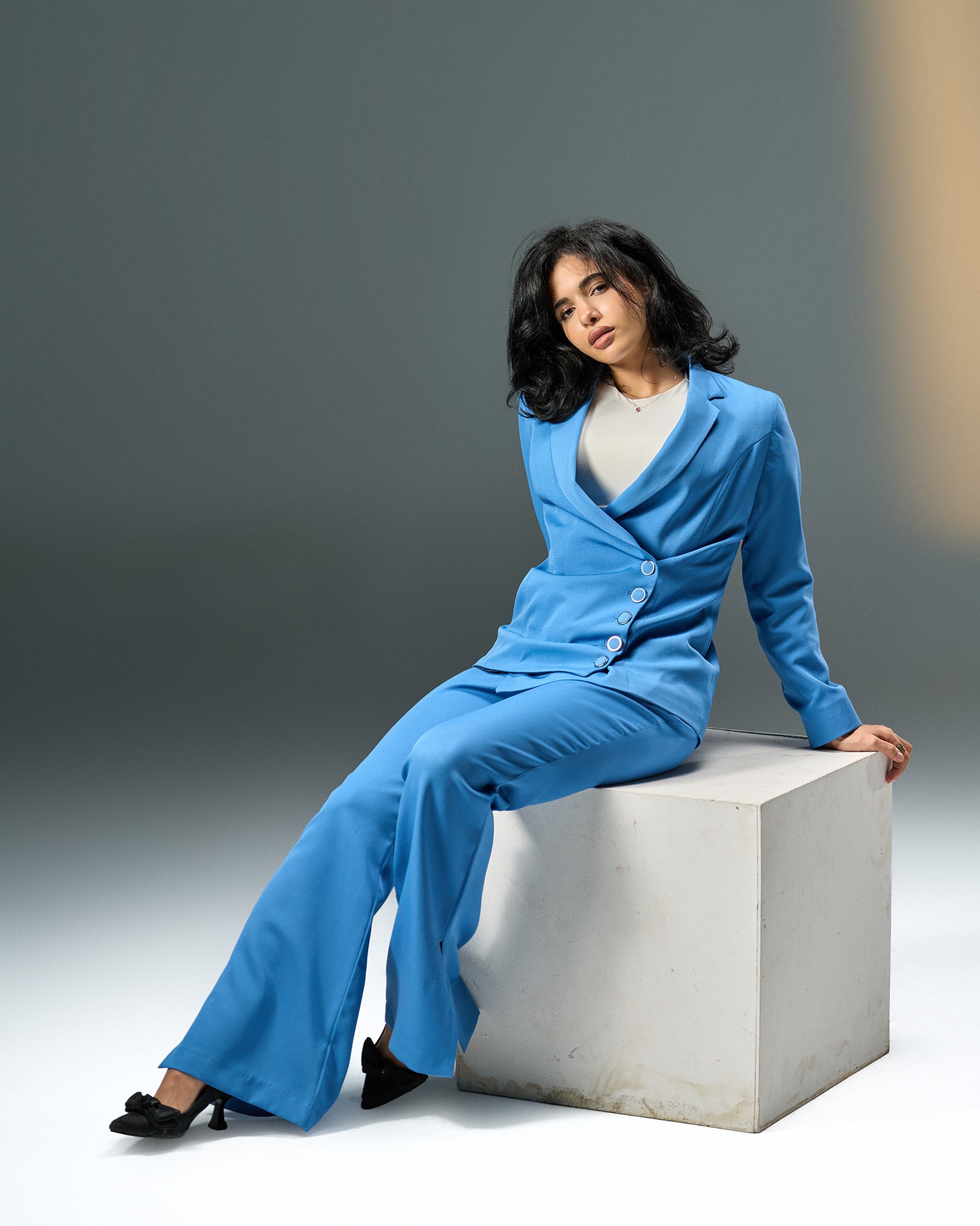 Prestige Double-Breasted Suit – Powder Blue