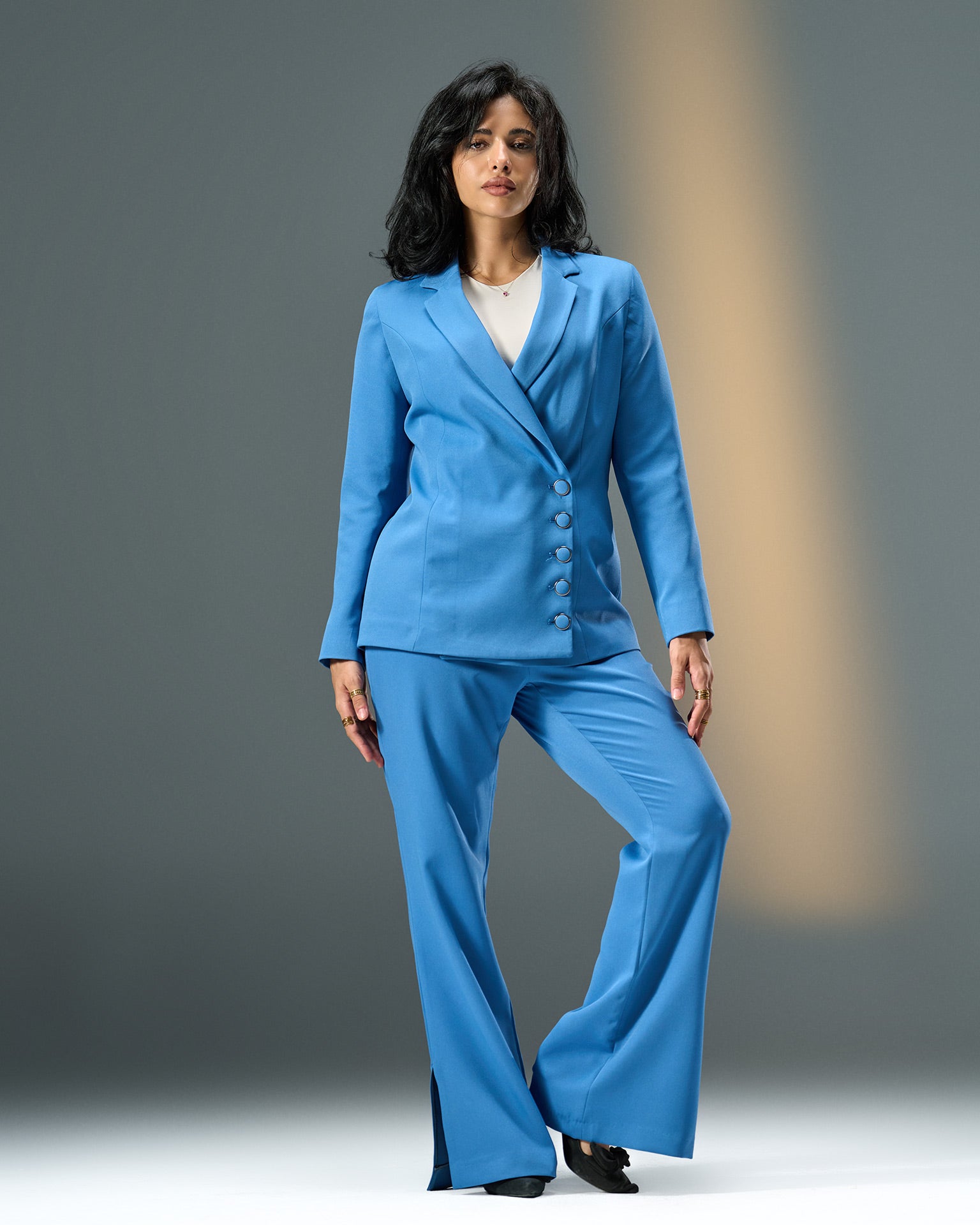 Prestige Double-Breasted Suit – Powder Blue