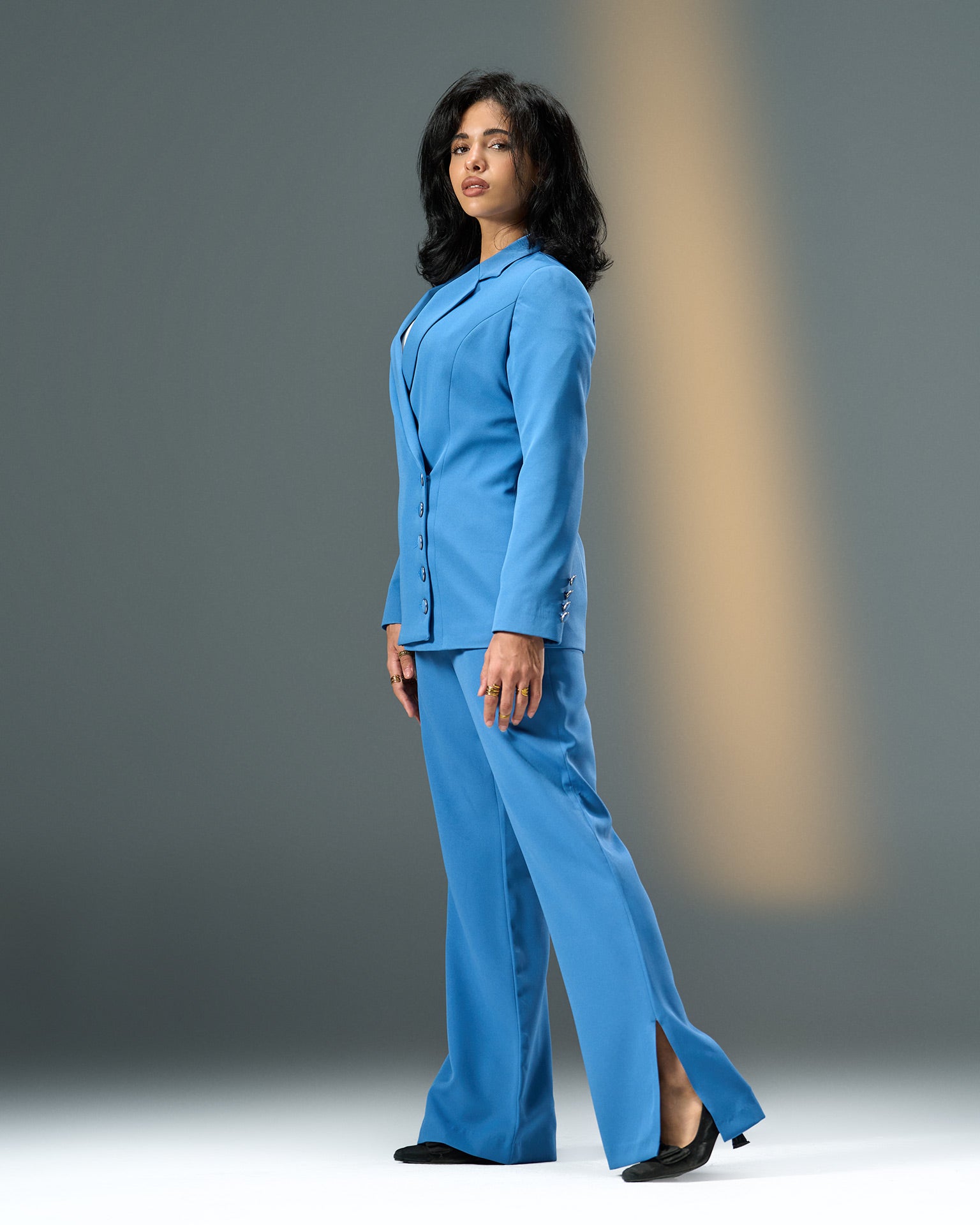 Prestige Double-Breasted Suit – Powder Blue