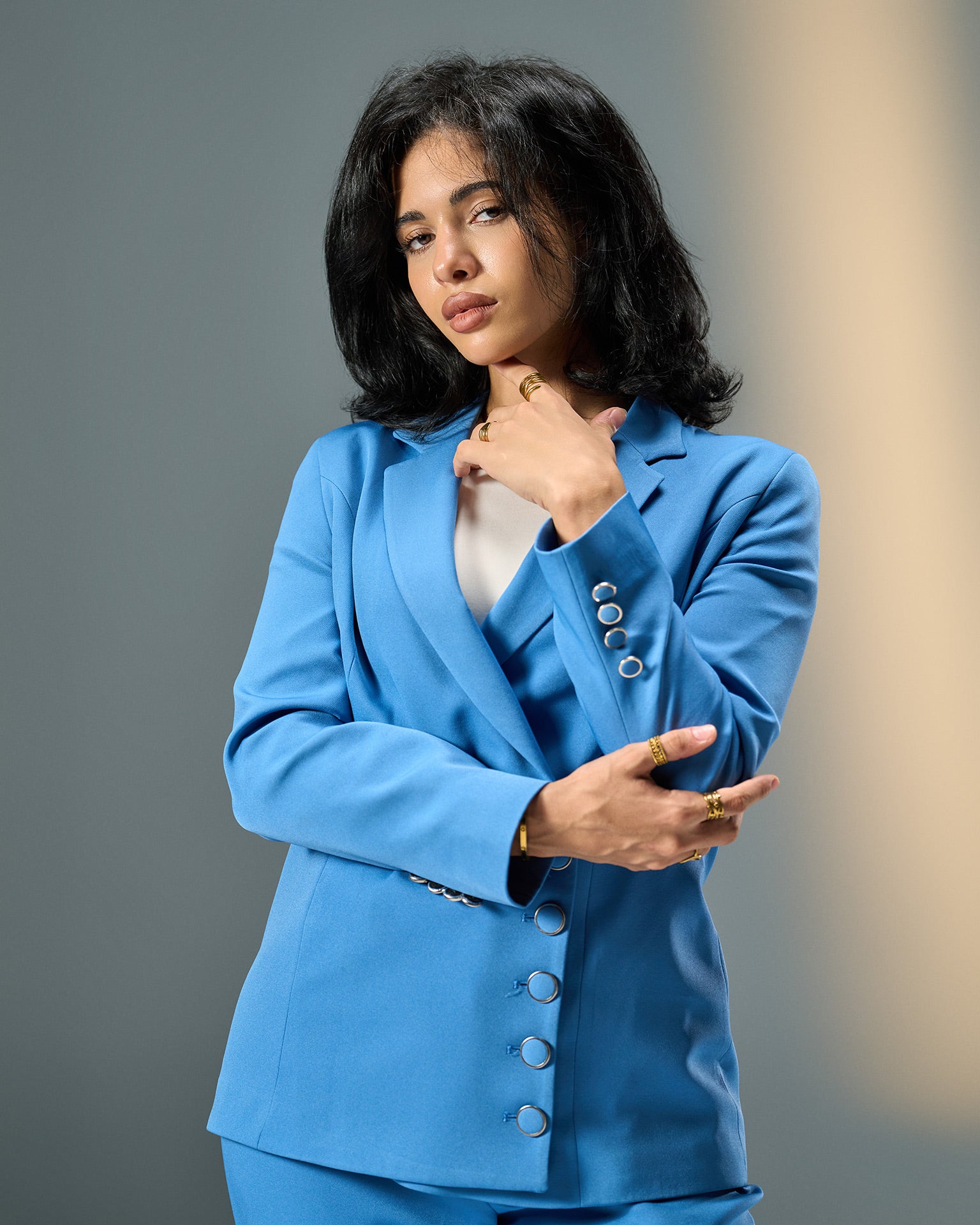 Prestige Double-Breasted Suit – Powder Blue