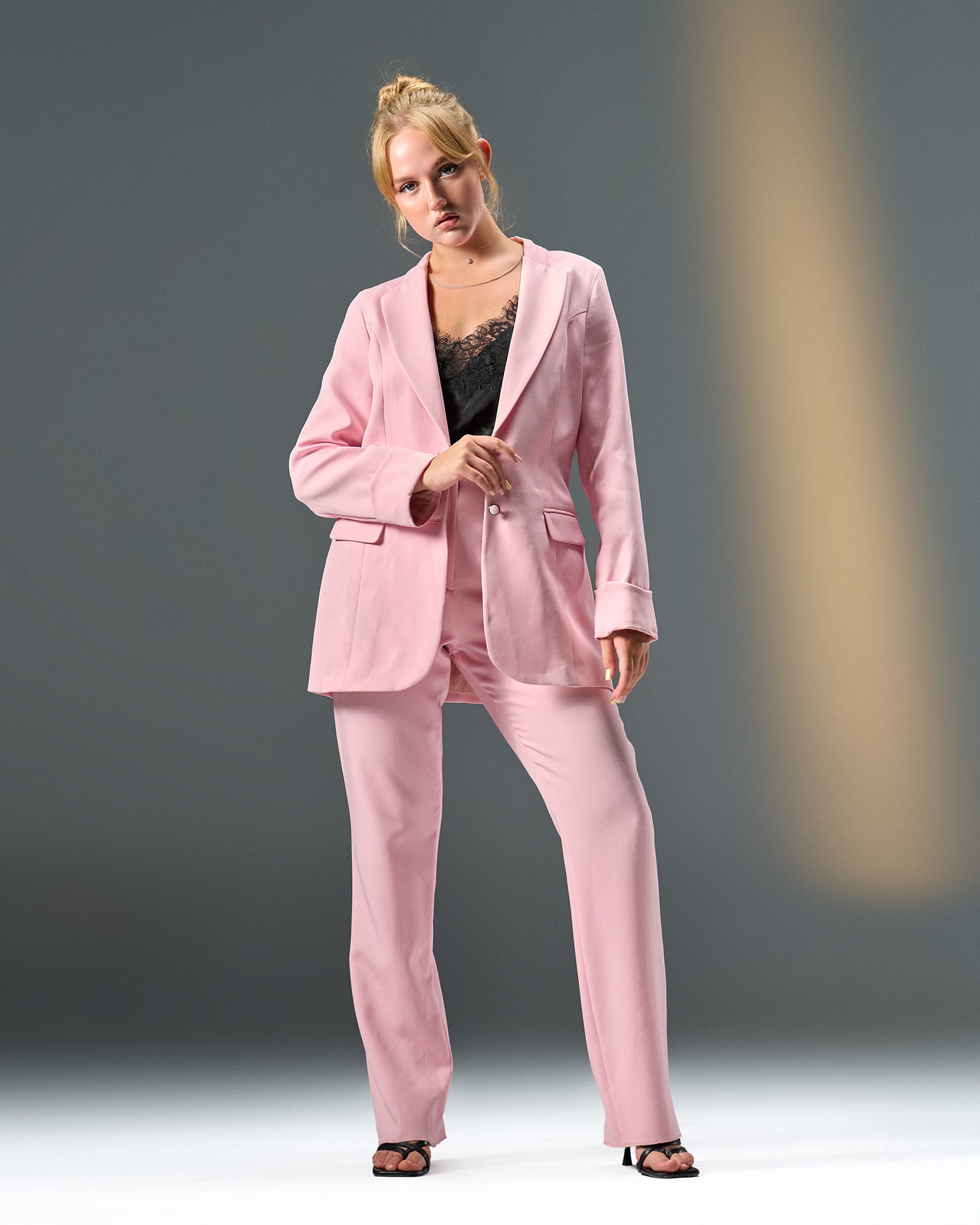 Prestige Tailored Suit – Soft Pink